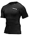 BALEAF Men's Short Sleeve Compression Shirts Gym Base Layer Compression Tops Color Black Size L