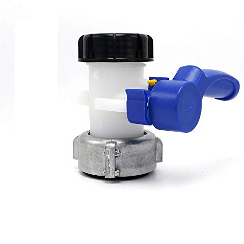 SUPERTOOL IBC Tank, Butterfly Valve Tap Water Adapter IBC Tank Fitting Replacement Valve Fitting DN40（62mm）