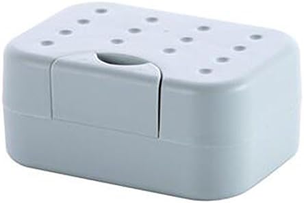 TuuTyss Portable Plastic Travel Soap Dish Soap Case Soap Holder With Draining Sponge,Grey