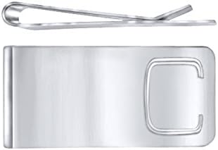 Men Initial Engraved Personalized Custom Silver Money Clip Perfect Gift - C