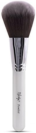Nanshy Large Face and Body Powder Makeup Brush for cosmetic such as foundation, bronzer, blush. Vegan, soft synthetic, cruelty free brushes. White Handle by Nanshy