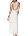 Ekouaer Sleepwear Womens Silk Satin Chemise Nightgown V Neck Lace Lounge Dress Nightwear (White,Medium)