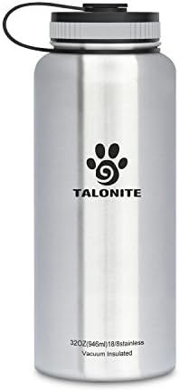 TALONITE Stainless Steel Water Bottle - 32OZ - Double walled Vacuum Insulated - BPA Free for Sports, Yoga, Fitness, Office, Gym, Camping - ldeal for Coffee, Beer - 24 Hours Cold &amp; 12 Hours Hot
