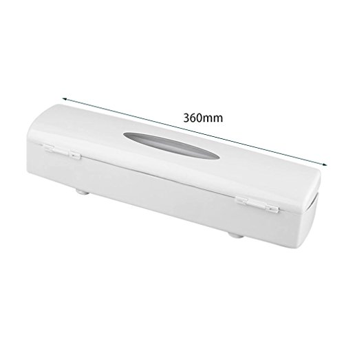 Kitchen Plastic Food Cling Wrap Foil Dispenser Cutter Preservative Film Tool - Thumbnail 5