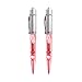 GS GLOWSEEN Pen Light LED Pen with Light, Light Up Penlight for Night Writing - One Set Extra Batteries and Ink Cartridges Included-2 Pack -Red