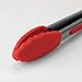 Tovolo Stainless Steel Handled Mini Turner Tongs With Wide Silicone Tips & Silicone Grips on Handles, Non-Stick & Heat-Resistant Silicone, BPA-Free & Dishwasher-Safe