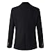 Men's Slim Fit Casual One Button Blazer Jacket (1416 Black, L)