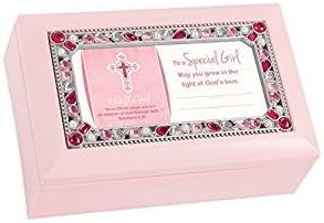 Niño de Dios niña personalizada Petite Jeweled rosa caja de ...