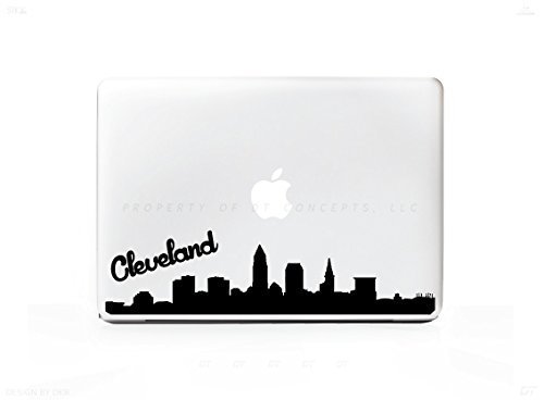 Cleveland Ohio Skyline 3 Sticker Decal For MacBook Pro, PC, Laptop, Window, Car, or Wall