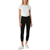Pure Look Women's Stretch Cotton Capri Cropped Soft Comfort Leggings