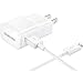 New Samsung EP-TA20JWE Fast Charging Travel Wall Charger and Original Micro USB Cable for Samsung Galaxy S6, S4, S3, Edge and Note 4 - White - Bulk Packaging