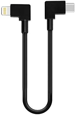 ZEEY 30CM / 11.8 inch OTG USB Cable Data Cord Wire iOS/Micro-USB/Type-C to Type-C Compatible with DJI Osmo Pocket Handheld Gimbal Camera (11.8 inch Cable for iOS)