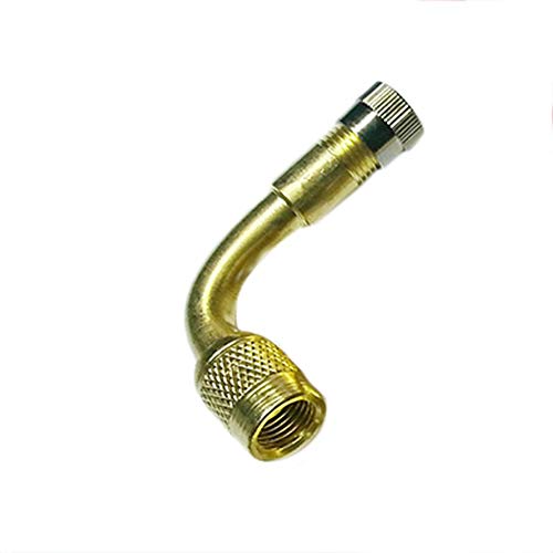 MqbY 1Pcs Car Motorcycle Tire Brass Valve 90 Degree Extension Tube Metal Valve Extension Rod Inflatable Nozzle Extension Tube
