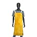 IRONCAT 7010 Split Cowhide Leather Bib Apron - 24 in. x 42 in. Heat Resistant Safety Wear in Golden Yellow for Welding. Safety Apparel