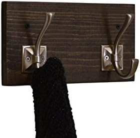 Coat or Bath Towel Rack His and Hers 2 Hooks