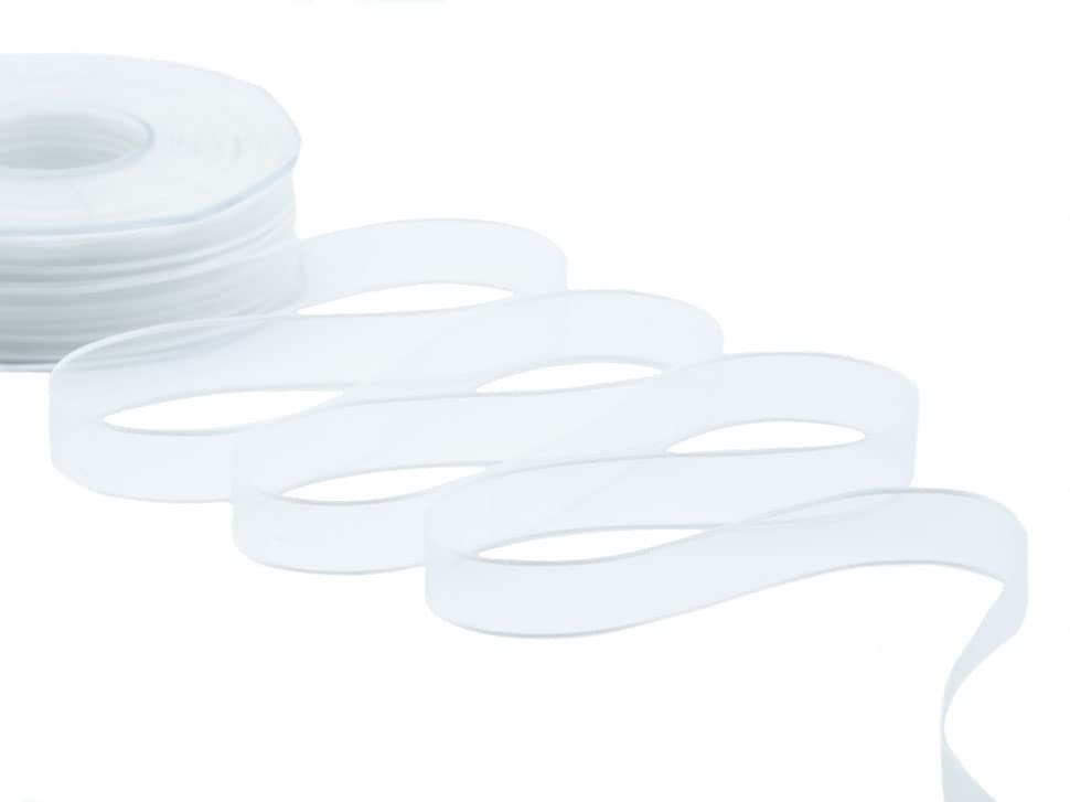 Furlanis - Organza Ribbon Satin Borders, Decorative Ribbon for Wrappings and Favors, Made In Italy - Natural White, 15 mm x 50 m