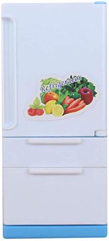 Mishiner Plastic Mini Simulation Refrigerator for Doll House Barbie Accessories Toy Children Girls