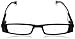 Foster Grant Women's Liberty Rectangular Reading Glasses, Black/Transparent, 50 mm, +2.00