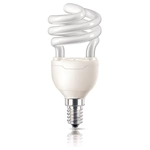 Philips Tornado spaarlamp spiraal 12 W (komt overeen met 60 W), kleine fitting E14, warm wit