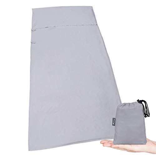 MOVTOTOP Sleeping Liner Lightweight Sleeping Bag Foldable Small Size Travel Sheets Comfortable Camping Sheets for Hostel Travel and Outdoor Picnic Travel