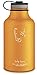 Swig Savvy Vacuum Insulated Stainless Steel Double Wall Wide Mouth Sports Water Bottle with Storage Sleeve, 64 Ounces, Orange