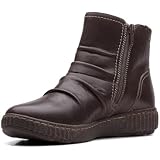Mysoft Women's Ankle Boots – Chunky Stacked Heel, Zipper Booties, Waterproof PU, Wide Sizes Available, Brown, Size 6 - View #11