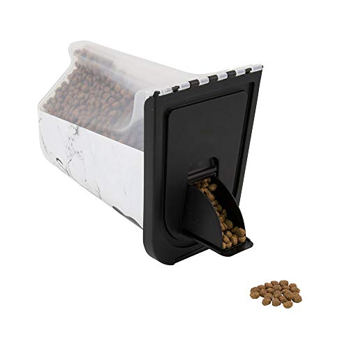 Paw Prints Plastic Pet Food Bin, Bone Appetit Design, 7 LB