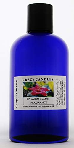 Crazy Candles 8oz Hawaiian Island Fragrance 8 Fl Oz Bottle (237ml) Premium Grade Scented Fragrance Oil