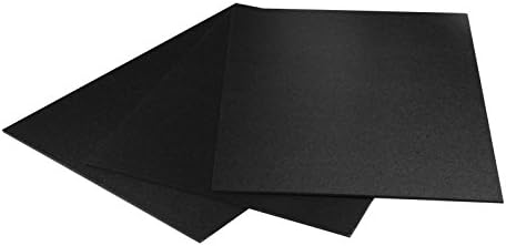 Floortex Craftex Bubbalux Ultimate Craft Board, 2mm Thick, Large Size 20" x 30", 3-Pack, Midnight Black, 3 Sheets