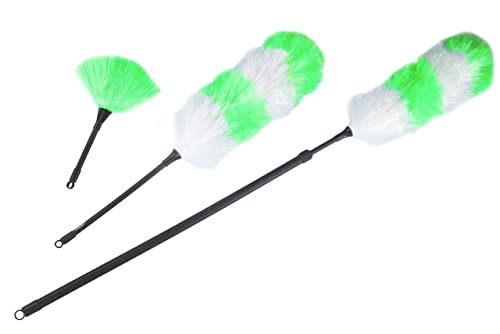 Maximex Balayette poussière Vert-Blanc set de 3 set de 3 Vert