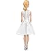 E-TING Handmade Fashion Doll Clothes Short Skirt Captivating Wears Dress for Girl Dolls (White Attractive V Collar Dress)