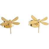 Shejuety Dragonfly Earrings Titanium Steel Plated with 14k Gold, Low Sensitivity Stainless Steel Material, Designed for Women with Various Festival Jewelry Gifts
