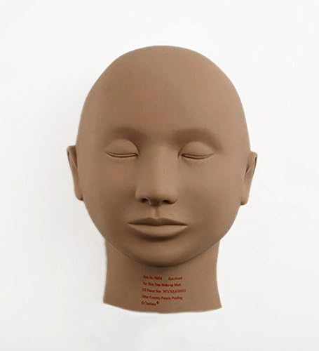Charlene Erasable Makeup Mask for Makeup Training and Practicing (Closed-Eye, Brown)