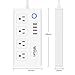WiFi Smart Power Strip Socket with Alexa,Weton Wireless Multi-Plug Timer Switch Power Strip Surge Protector with 4 AC Outlets 4 USB Port Remote Control Via Free App for IOS/Android Smart Phone/Tablets