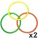 Cosmos 6 Pcs Large Size Plastic Toss Rings for Speed and Agility Practice Games