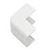 Legrand Wiremold C58 Cordmate II Outside Elbow Cord Cover, Organizer for Wall, Holds Up to 3 Cords or Cables, White (1 Pack)