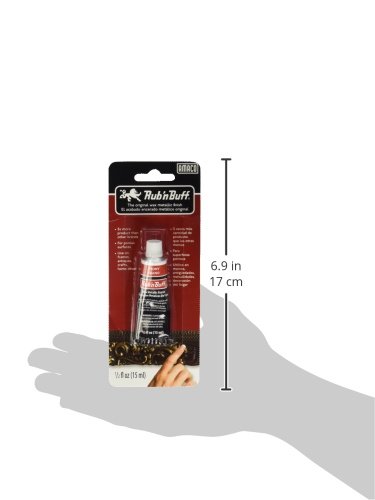 AMACO Rub n Buff Wax Metallic Finish - Rub n Buff Ebony 15ml Tube - Versatile Gilding Wax for Finishing Furniture Antiquing and Restoration - Rub and Buff Colors Single Tube