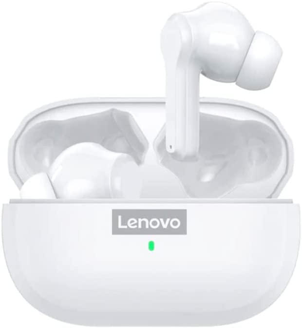 PYXISTIFY Original Earphone Lenovo LP1S | TWS Bluetooth Earbuds Wireless Headset Sports Stereo HiFi True 5.0 HI FI Noise Cancellation USB-C Fast Charge