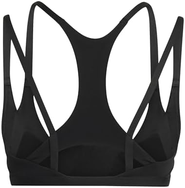 Damen Optime Workout Strappy Light Support Bra, Black, XS