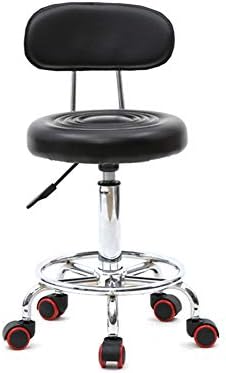 Adjustable Round Shape Salon Stool with Back and Line