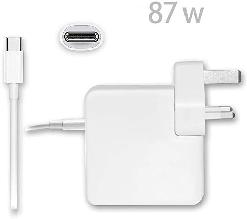 87w USB Type-c (PD) Power Adapter Charger for Apple MacBook Pro 15 inch Laptop with 6.56 ft USB-C to USB-C Charge Cable