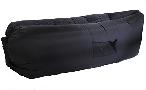 Landis Global Inflatable Air Lounger, Portable Waterproof seat, Air Hammock, Camping Bed, Multi seater Sofa, Outdoor or Indoor Lazy Couch, Air Bag and Beach lounger (Black)