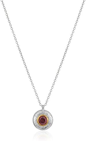 Gurhan Droplet Sterling Silver Garnet Pendant Necklace, 16" + 2" Extender