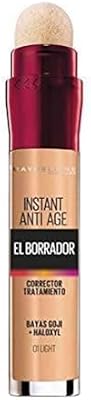 Maybelline new york, corretor de olheiras, bolsas e imperfeições, com goji berries e haloxyl, tonalidade: 01 light, 6,8 ml
