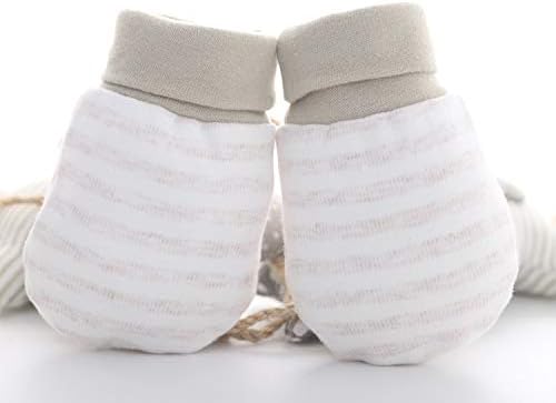 JINTN Newborn Cashmere Knit Warm Gloves Baby Full Finger Winter Thermal Gloves Anti-Scratch Fleece lined Infant Toddler Thicken Cotton Boys Girls Mittens Xmas Gifts - Image 4
