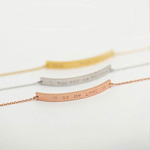 Custom Roman Numeral Bar Bracelet/Gold Silver Rose Gold Name Bar and Special Date Bracelet, Personalised Hand Stamped Bar Bracelet 004