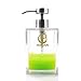 HONJAN Clear Acrylic Soap Dispenser, 13.5 oz Square Lucite Soap Dispenser with Pump Refillable Hand Soap Liquid Soap Dish Soap