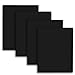 MiPremium PU Heat Transfer Vinyl HTV, Black Iron On Vinyl 12” x 10” (4 x Sheets), for T Shirts Sports Clothing & Other Garments and Fabrics, Easy to Cut Apply & Press Black Vinyl (Black)