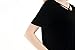 Women Solid Criss Cross Front V-Neck Casual Short Sleeve Plain Basic Girls Sexy T-Shirt Tops (Black, L)