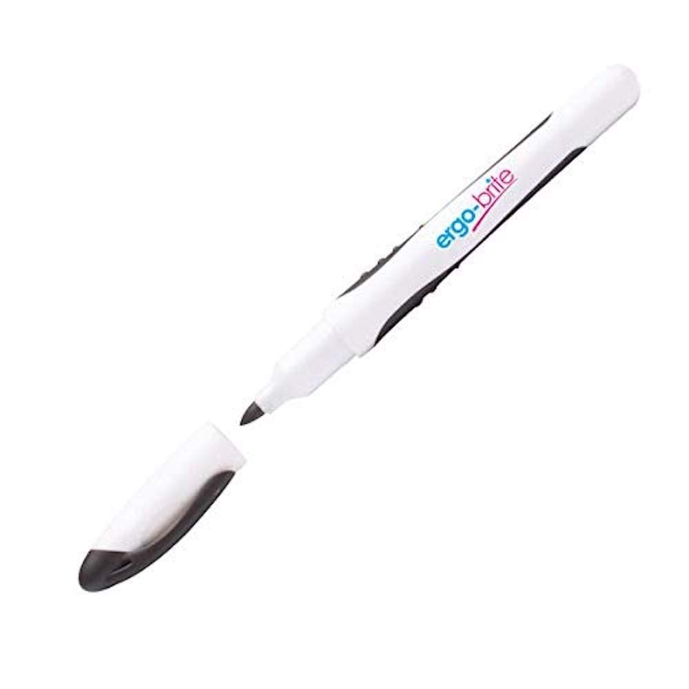 ERGOBRIT Dry-Wipe Marker with Rubber Grip - Black